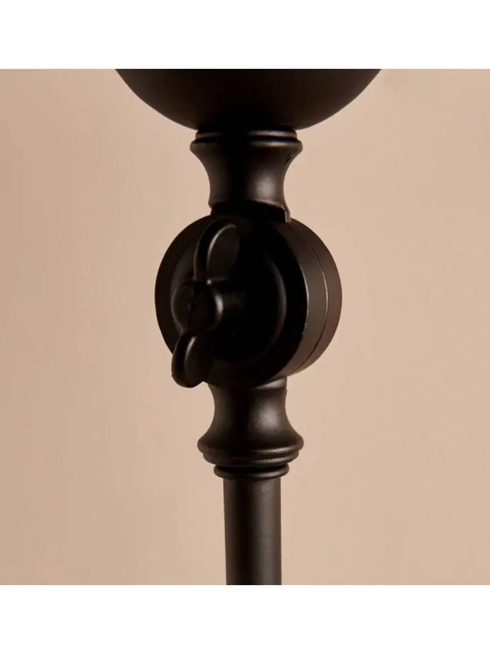 Standleuchte in Hellgrau/ Schwarz - (H)145 cm