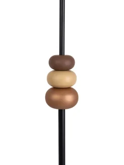 Standleuchte in Schwarz/ Braun/ Grau - (H)155 x Ø 38 cm