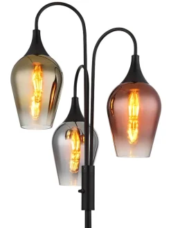 Standleuchte ''Lavus'' in Schwarz - (H)165 x Ø 43 cm