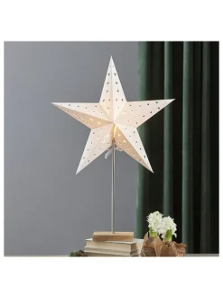 Standleuchte "Leo" in Beige - (B)43 x (H)65 cm