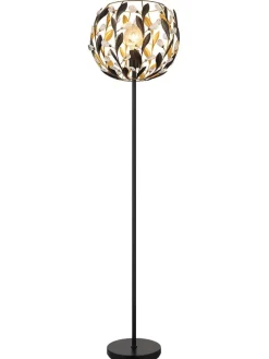 Standleuchte "Mika" in Gold/ Schwarz - (H)157 cm