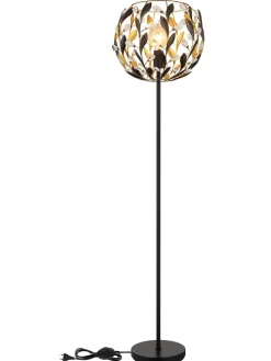 Standleuchte "Mika" in Gold/ Schwarz - (H)157 cm