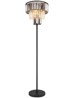 Standleuchte "Naxis" in Schwarz/ Grau - (H)160 x Ø 40 cm