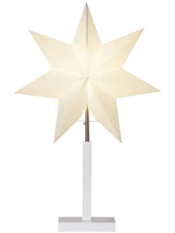 Standleuchte "Stern" in Weiß - (B)34 x (H)52 cm