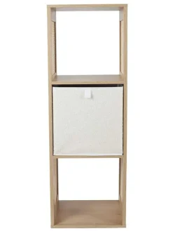 Standregal in Hellbraun - (B)34 x (H)99 x (T)32 cm