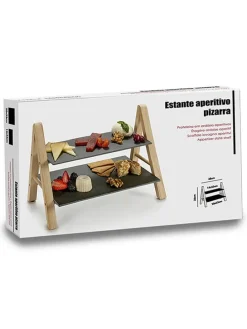 Standregal in Schwarz/ Hellbraun - (B)38 x (H)26 cm