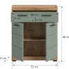 Standschrank in Artisan Eiche/Salbei - (B) 74 x (H) 88 x (T) 31