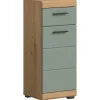 Standschrank in Artisan Eiche/Salbei - (B) 37 x (H) 88 x (T) 31