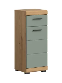 Standschrank in Artisan Eiche/Salbei - (B) 37 x (H) 88 x (T) 31