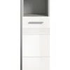 Standschrank in hellgrau/weiß hochglanz - (B) 30 x (H) 95 x (T) 30