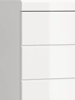 Standschrank in weiß/weiß hochglanz - (B) 74 x (H) 88 x (T) 31