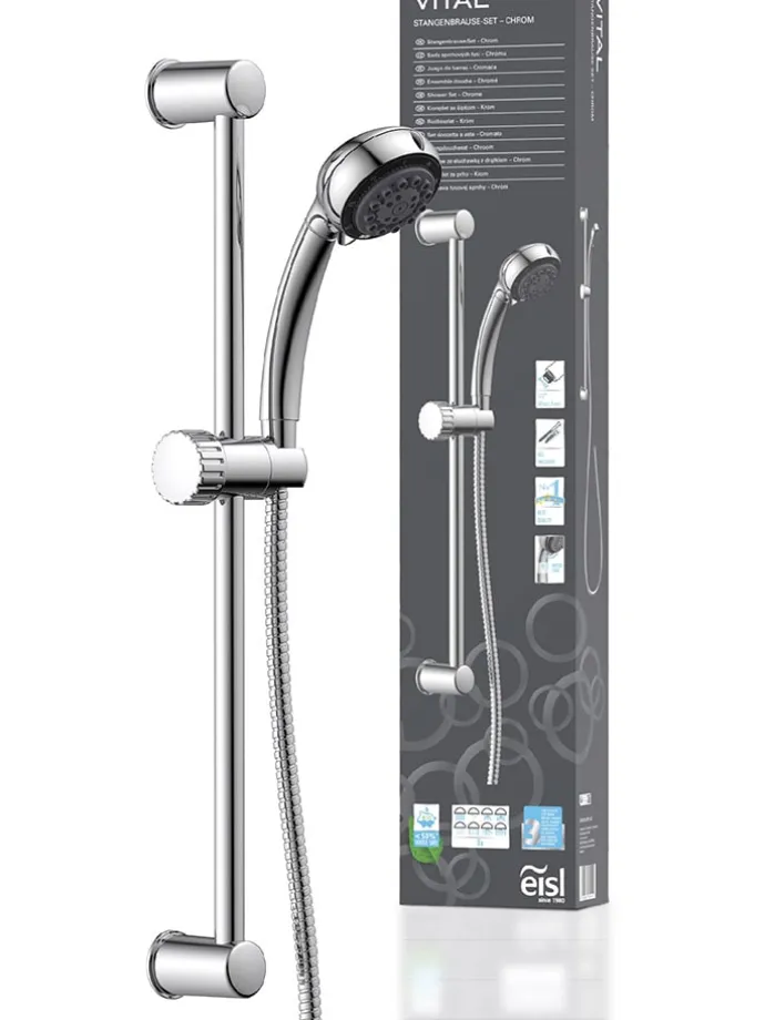 Stangenbrauseset ''Vital'' in Chrom