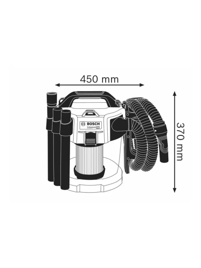 Staubsauger Professional GAS 18V-10 L in Schwarz