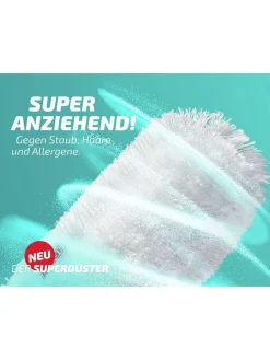 Staubwedel "Superduster" in Türkis/ Weiß