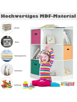 3-stöckiges Eckregal in Weiß