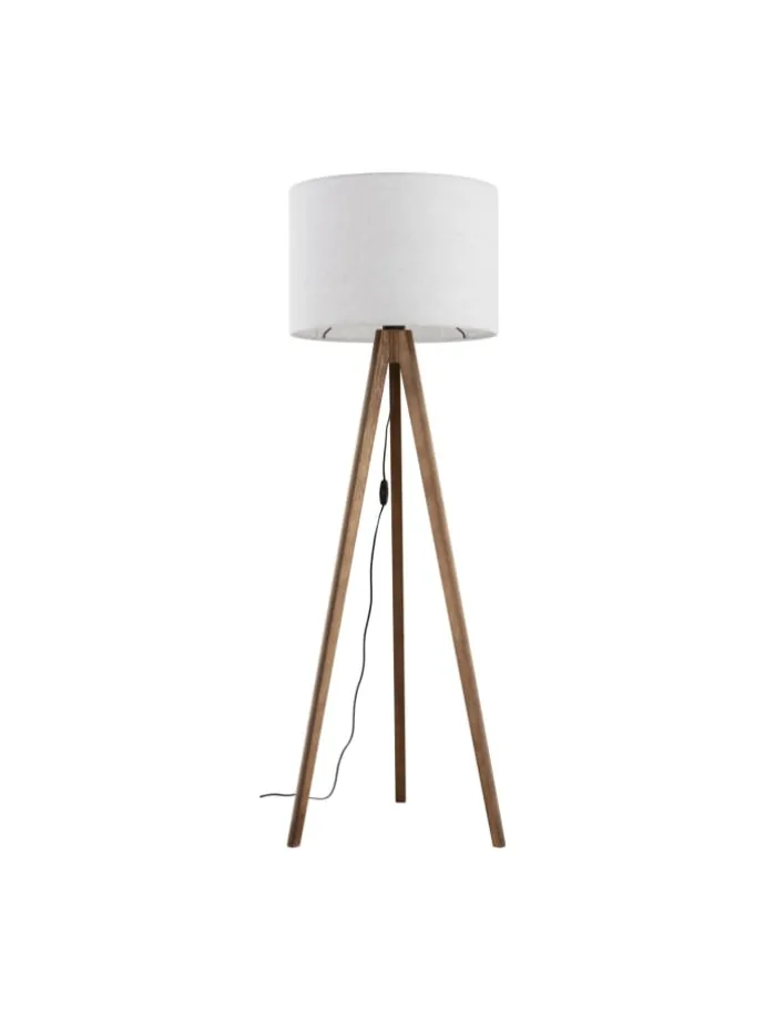 Stehlampe (B)50 x (L)50 x (H)145 cm in Nussbraun Beige