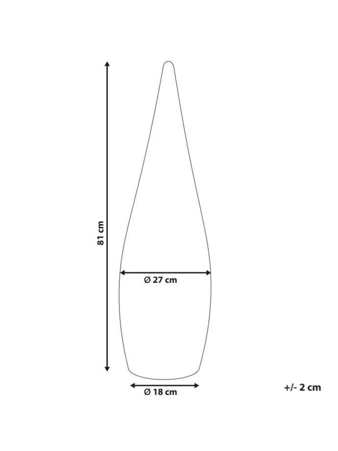 Stehlampe für den Außenbereich VULETAS in Weiß - (W) 27 x (H) 81 x (L) 27 cm