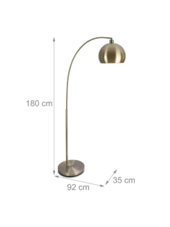 Stehlampe in Gold - (B)92x (H)180 x (T)35 cm