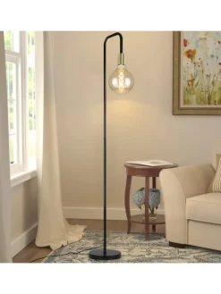 Stehlampe in gold E27 Vintage mit Fußschalter H 157cm