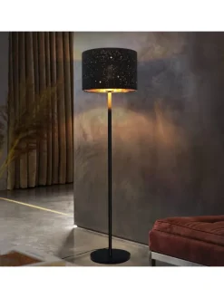 Stehlampe in schwarz E27 H 144cm Sternenhimmel Design