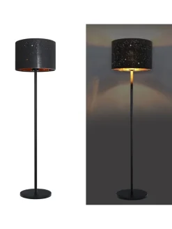 Stehlampe in schwarz E27 H 144cm Sternenhimmel Design