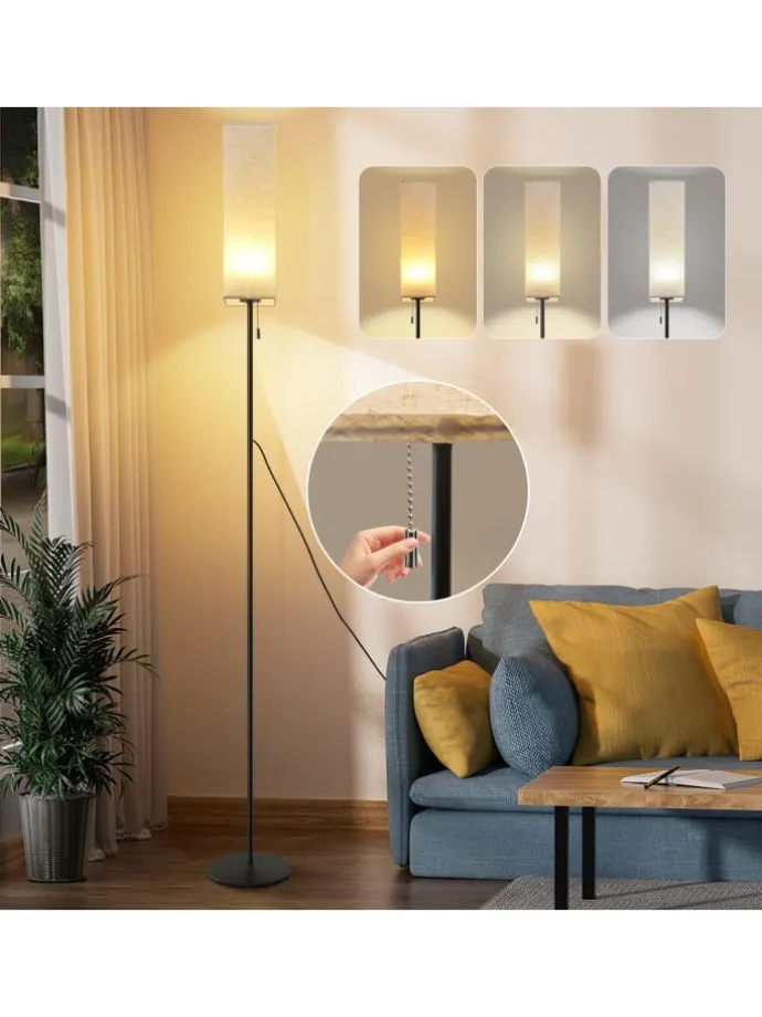 Stehlampe in weiß 1-flammige Eckig dimmbar B 10.5cm