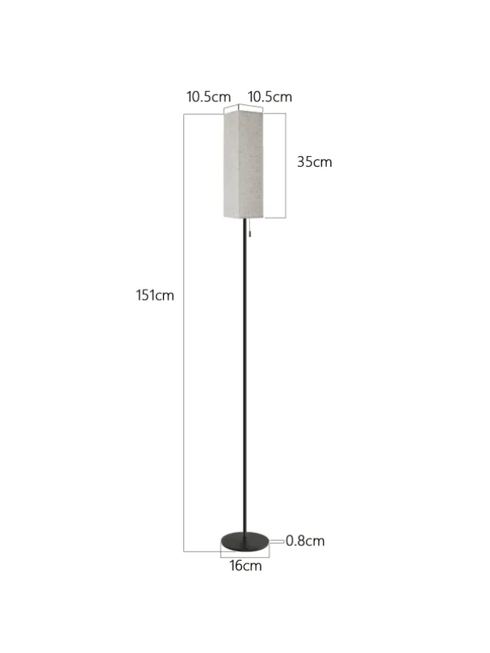 Stehlampe in weiß 1-flammige Eckig dimmbar B 10.5cm