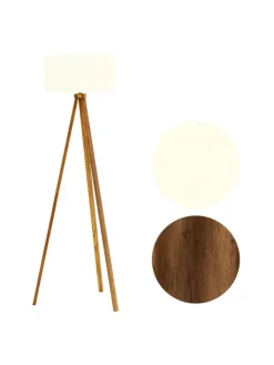 Stehlampe Royal Tunbridge Wells in Braun Weiß (H)140cm (B)40cm (T)40cm