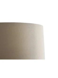 Stehleuchte 145 cm aus Treibholz handgefertigt mit Leinenschirm in Weiß