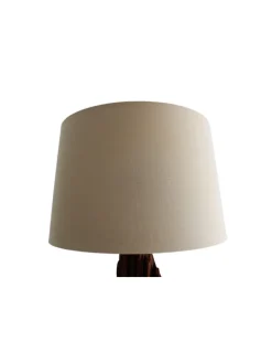 Stehleuchte 175 cm handgefertigt aus Treibholz Natur mit Leinenschirm in Weiß