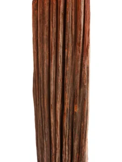 Stehleuchte 175 cm handgefertigt aus Treibholz Natur mit Leinenschirm in Weiß