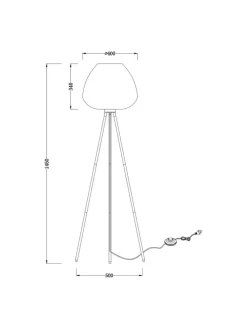Stehleuchte ARA in Grau / Schwarz