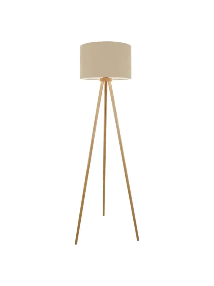 Stehleuchte "ARDITA" in beige - (L)61.6 cm x (B)61.6 cm x (H)152 cm