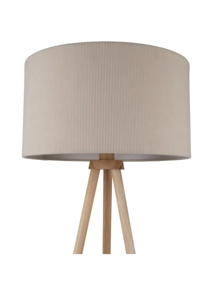 Stehleuchte "ARDITA" in beige - (L)61.6 cm x (B)61.6 cm x (H)152 cm