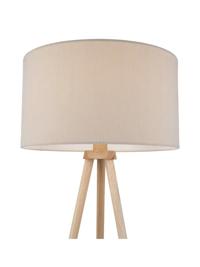 Stehleuchte "ARDITA" in beige - (L)61.6 cm x (B)61.6 cm x (H)152 cm