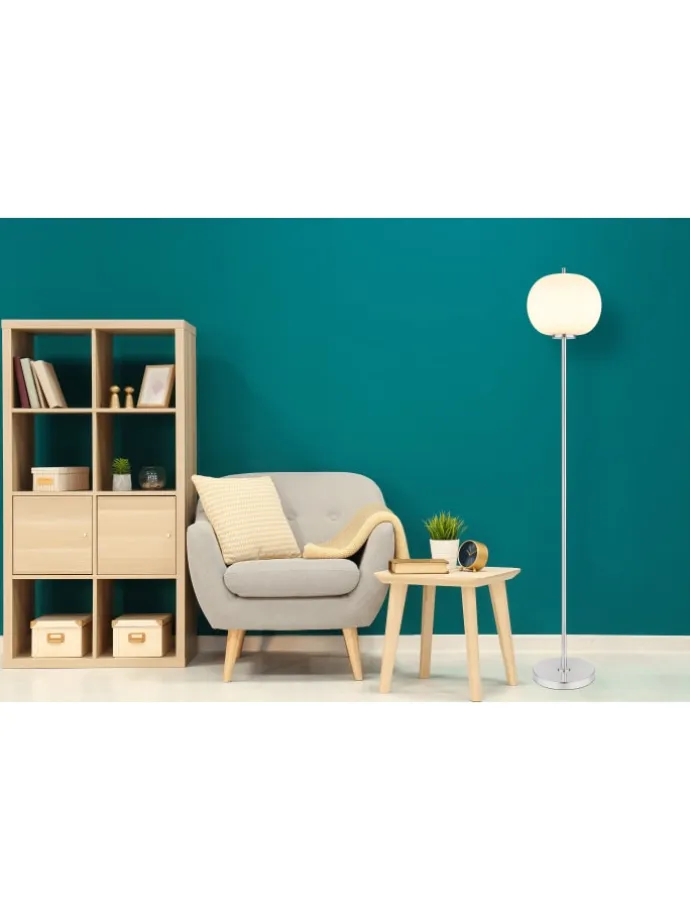 Stehleuchte "BLACKY I" in silver