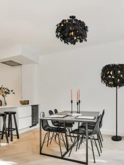 Stehleuchte LEAVY in schwarz matt