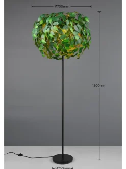 Stehleuchte LEAVY in schwarz grün