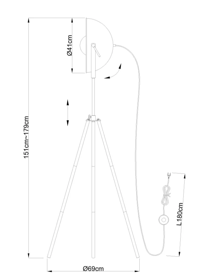 Stehleuchte "LENN" in black