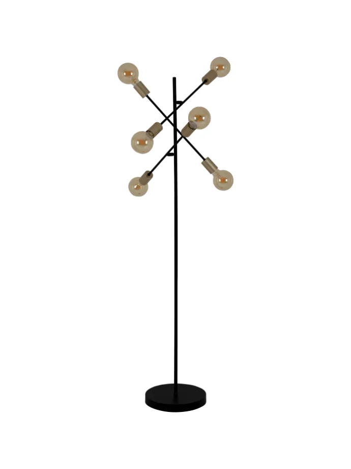 Stehleuchte "MODO" in schwarz - (L)49 cm x (B)49 cm x (H)150 cm