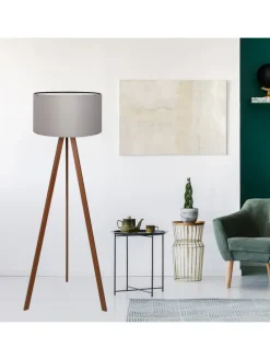 Stehleuchte Newport in Grau (H)140cm (D)38cm