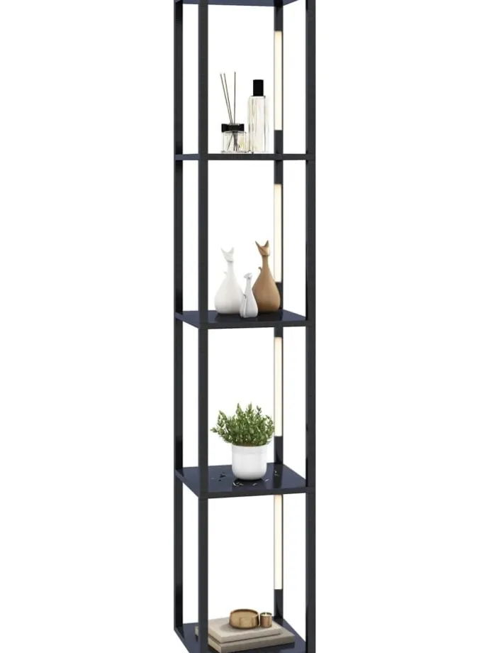 Stehleuchte Regal in Schwarz