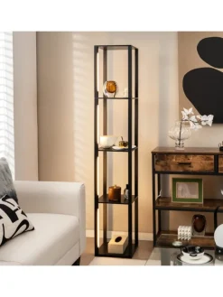 Stehleuchte Regal in Schwarz