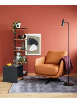 Stehleuchte Stina in schwarz - (H) 154 cm x Ø 23 cm