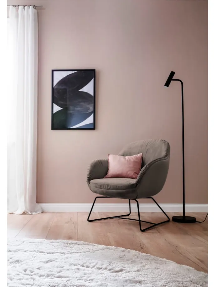 Stehleuchte Stina in schwarz - (H) 154 cm x Ø 23 cm