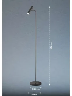 Stehleuchte Stina in schwarz - (H) 154 cm x Ø 23 cm