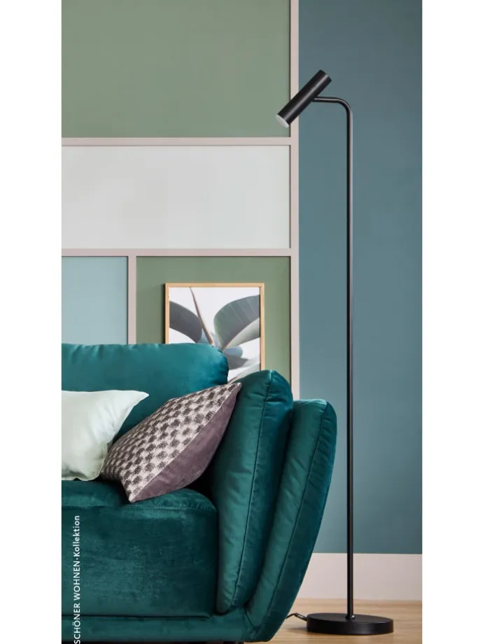 Stehleuchte Stina in schwarz - (H) 154 cm x Ø 23 cm