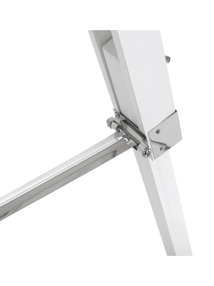 Stehleuchten ALZETTE in Weiß/Silber - (W) 70 x (H) 143 x (L) 70 cm