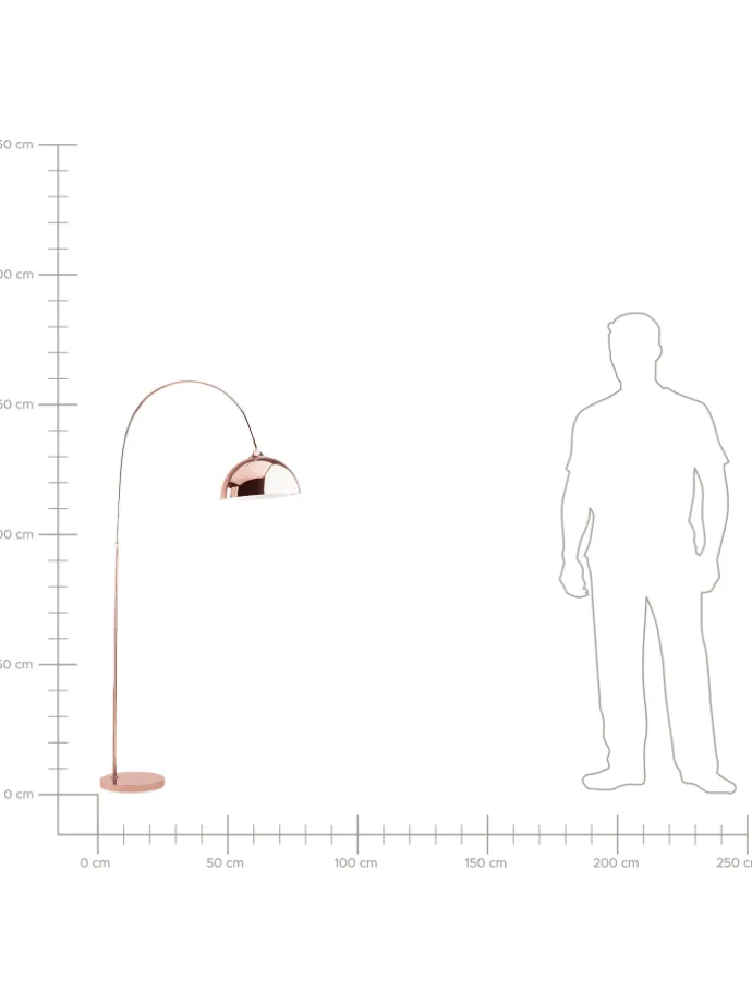 Stehleuchten CANDELLA in Kupfer - (W) 35 x (H) 158 x (L) 65 cm
