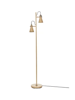 Stehleuchten MOYOLA in Beige/Gold - (W) 25 x (H) 165 x (L) 42 cm